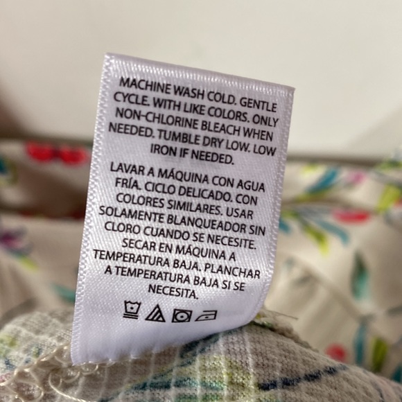 TIME & TRU Side Button Tank Top Khaki Safari Floral Size XL (16/18) - Picture 9 of 9